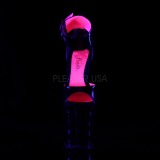 Rosa 20 cm XTREME-875TT Neon plataforma sandalias de tacón alto