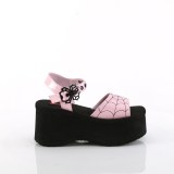 Rosa 6,5 cm DemoniaCult FUNN-10 zapatos plataforma lolita emo