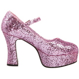 Rosa Brillo 11 cm MARYJANE-50G Plataforma Zapato Salón Mary Jane