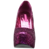 Rosa Brillo 14,5 cm Burlesque TEEZE-06GW zapatos de salón pies anchos hombre