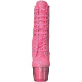 Rosa brillo 18 cm ADORE-1020G botines con suela plataforma mujer