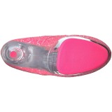 Rosa brillo 18 cm ADORE-1020G botines con suela plataforma mujer