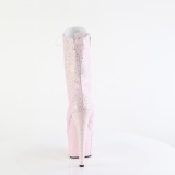 Rosa glitter 18 cm ADORE-1040IG plataforma botines tacn alto mujer