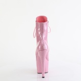 Rosa glitter 18 cm plataforma botines tacn alto mujer