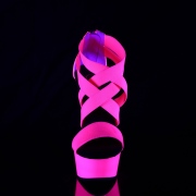 Rosa neon 15 cm DELIGHT-669UV Zapatos con tacones pole dance