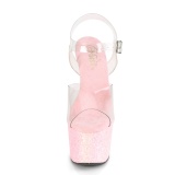 Rosa purpurina plataforma 18 cm ADORE-708LG zapatos para pole dance y striptease