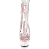 Rosa transparente 15 cm DELIGHT-1018C botines de striptease