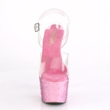 Rosa transparente 18 cm ADORE-708CF Zapatos de striptease