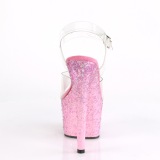 Rosa transparente 18 cm ADORE-708CF Zapatos de striptease