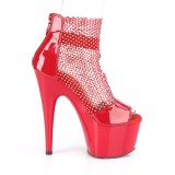 Tacones Rojo 18 cm ADORE-765RM brillo zapatos tacones altos con plataforma
