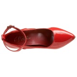 Tacones rojo 13 cm SEDUCE-431 Zapato de salón correa de tobillo