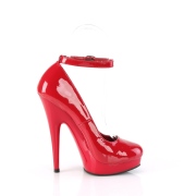 Tacones rojo 15 cm SULTRY-686 Zapato de salón correa de tobillo