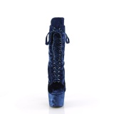 Terciopelo 18 cm ADORE-1045VEL botines tacn aguja azules + protectoras