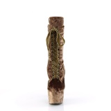 Terciopelo 18 cm ADORE-1045VEL botines tacn aguja khaki + protectoras