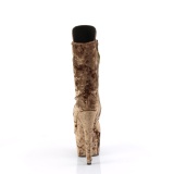 Terciopelo 18 cm ADORE-1045VEL botines tacn aguja khaki + protectoras