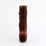 Terciopelo 18 cm ADORE-1045VEL botines tacn aguja marron + protectoras