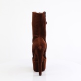 Terciopelo 18 cm ADORE-1045VEL botines tacn aguja marron + protectoras