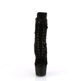 Terciopelo 18 cm ADORE-1045VEL botines tacn aguja negro + protectoras
