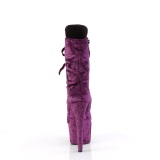 Terciopelo 18 cm ADORE-1045VEL botines tacn aguja purpura + protectoras