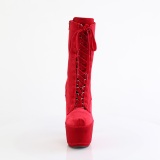 Terciopelo 18 cm ADORE-1045VEL botines tacn aguja rojo + protectoras