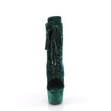 Terciopelo 18 cm ADORE-1045VEL botines tacn aguja verdes + protectoras