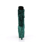 Terciopelo 18 cm ADORE-1045VEL botines tacn aguja verdes + protectoras