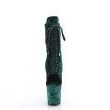 Terciopelo 20 cm FLAMINGO-1045VEL botines tacn aguja verdes + protectoras