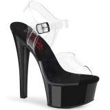 Transparente 15 cm GLEAM-608 Zapatos con tacones pole dance