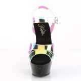 Transparente 15 cm KISS-220MMR sandalias de tacón alto