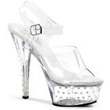 Transparente 15 cm STARDUST-608 Zapatos de tacón altos mujer