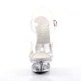 Transparente 16,5 cm ECLIPSE-608 Stilettos Tac�n de Aguja