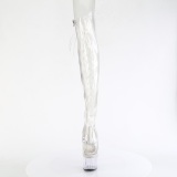 Transparente 18 cm ADORE-3019C botas por encima de la rodilla con cordones