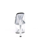 Transparente 18 cm ADORE-701 pantuflas de tacón pole dance