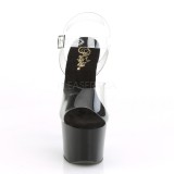 Transparente 18 cm KNUCKS-708 Zapatos con tacones pole dance