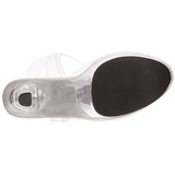 Transparente 18 cm TREASURE-708 sandalias stripper con plataforma