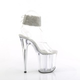 Transparente 20 cm FLAMINGO-2RS tacones altos con correa al tobillo