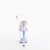 Transparente 20 cm FLAMINGO-808HT Holograma plataforma sandalias de tacn alto
