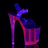 Transparente 20 cm FLAMINGO-808UVT Sandalias Mujer Plataforma Neon