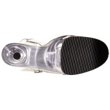Transparente 25,5 cm BEYOND-008 zapatos de plataforma extremos - tacones extremos
