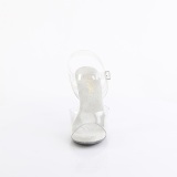 Transparentes 11,5 cm CUPID-408 perspex sandalias tacón alto