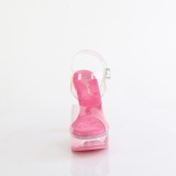 Transparentes 13 cm MARTINI-508 Rosa plataforma sandalias tacn alto