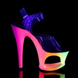 Variopinto 18 cm MOON-708UV Sandalias Mujer Plataforma Neon