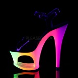 Variopinto 18 cm MOON-709UV Sandalias Mujer Plataforma Neon
