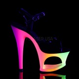 Variopinto 18 cm MOON-709UV Sandalias Mujer Plataforma Neon
