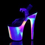 Variopinto 20 cm FLAMINGO-808GXY Sandalias Mujer Plataforma Neon