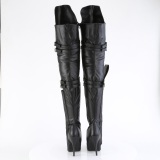 Vegano 13 cm SEDUCE-3080 botas altas para hombres y drag queens negros