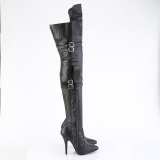 Vegano 13 cm SEDUCE-3080 botas altas para hombres y drag queens negros
