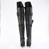 Vegano 13 cm SEDUCE-3080 botas altas tac�n aguja con hebilla