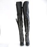 Vegano 13 cm SEDUCE-3082 botas altas para hombres y drag queens negros