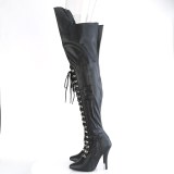 Vegano 13 cm SEDUCE-3082 botas altas para hombres y drag queens negros